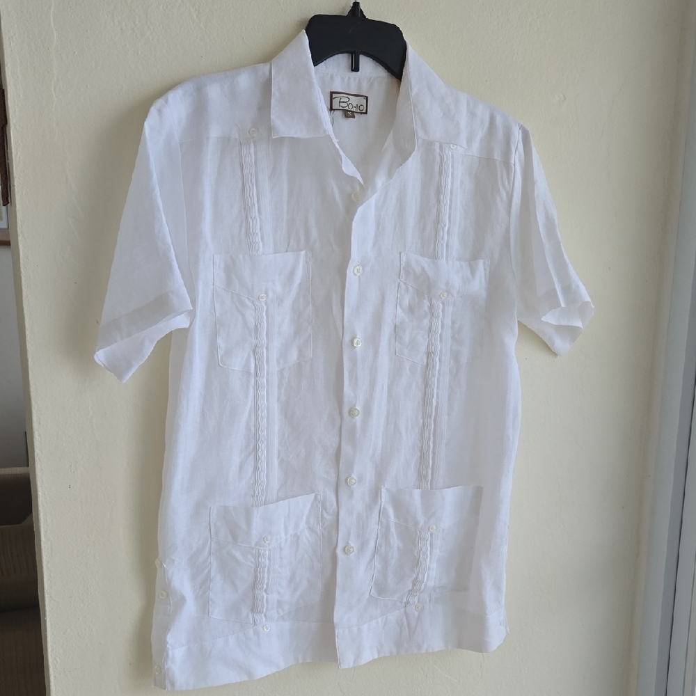 Perry Ellis White Casual Button Down Shirt